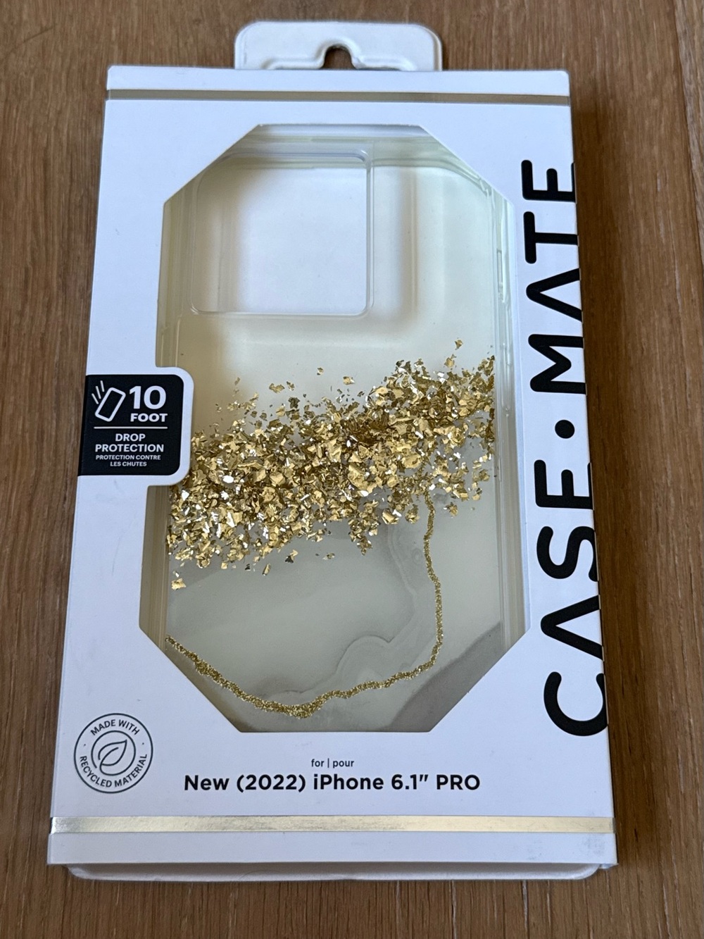 New case-mate Gold Glitter foil iPhone 6.1" Pro Case (2022)